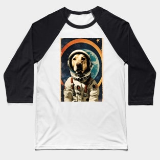 Astronaut Labrador Dog in Space Vintage Collage Surreal Art Baseball T-Shirt